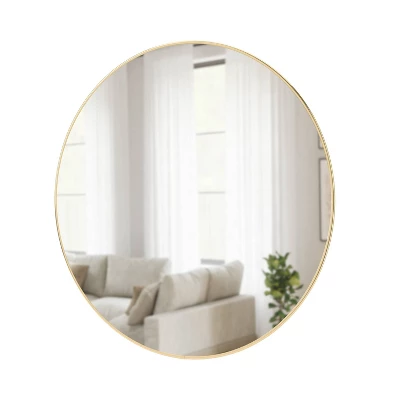 34" Hubba Wall Mirror Brass - Umbra 3 34" Hubba Wall Mirror Brass - Umbra