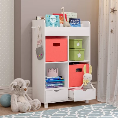 Kids' Book Nook Cubby Storage Cabinet With Bookrack - RiverRidge Home 8 Kids' Book Nook Cubby Storage Cabinet With Bookrack - RiverRidge Home - Image 6