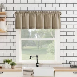 Martine Microfiber Semi Sheer Rod Pocket Kitchen Curtain Valance And Tiers Set - No. 918 -Safavieh Shop GUEST a7a8d03e 81cb 4233 81bc c9552de1d7b9