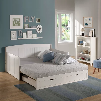 King Harmony Daybed With Conversion White - Alaterre Furniture 9 King Harmony Daybed With Conversion White - Alaterre Furniture - Image 7