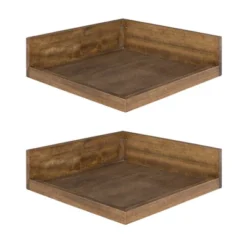 4.5" X 2.2" 2pk Levie Floating Corner Wooden Wall Shelf Set - Kate & Laurel All Things Decor -Safavieh Shop GUEST a9939bc1 07dd 4aec a667 daac28edafed