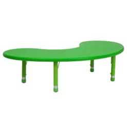 Flash Furniture 35"W X 65"L Half-Moon Plastic Height Adjustable Activity Table -Safavieh Shop GUEST a9ca4153 cfdb 4feb b651 2b195526fc37
