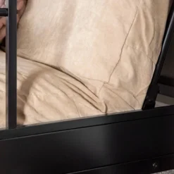 Twin Over Futon Analise Metal Bunk Bed Black - Saracina Home 14 Twin Over Futon Analise Metal Bunk Bed Black - Saracina Home -Safavieh Shop GUEST aa2d1e2d b75c 4bdb 9c73 1846806f43c6