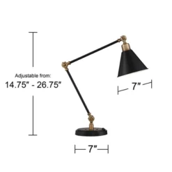 360 Lighting Modern Industrial Desk Table Lamp With USB Charging Port Adjustable 26.75" High Black Antique Brass For Bedroom Bedside Office -Safavieh Shop GUEST ab5905ca a584 462b 8fc9 0a966ccd52b4