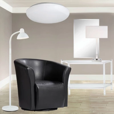 360 Lighting Modern Floor Lamp Adjustable Gooseneck Arm 56" Tall White Metal For Living Room Reading Bedroom Office 9 360 Lighting Modern Floor Lamp Adjustable Gooseneck Arm 56" Tall White Metal For Living Room Reading Bedroom Office - Image 7