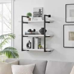 31.5" X 33.2" Modern 3 Tier Hanging Bracket Wall Shelve White Birch - Danya B. 25 31.5" X 33.2" Modern 3 Tier Hanging Bracket Wall Shelve White Birch - Danya B. -Safavieh Shop GUEST abc96297 3c80 48b8 a6af 632c1ca548ce