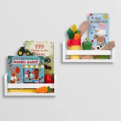 2pk Kids' 10" Floating Wall Mount Bookshelf Set White - RiverRidge Home -Safavieh Shop GUEST adee4863 3a76 44ff 9c2f 65d41d614452