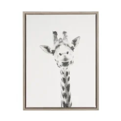 24" X 18" Giraffe Framed Canvas Art - Uniek -Safavieh Shop GUEST ae5c3e47 568f 4d4e 9651 e8f57736ba9c