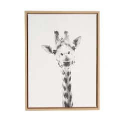 24" X 18" Giraffe Framed Canvas Art - Uniek -Safavieh Shop GUEST af26997e 278b 4f4e 91a9 7fe5a49a59ba
