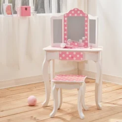 Polka Dot Fashion Prints Vanity Table & Stool Set Pink - Teamson Kids 10 Polka Dot Fashion Prints Vanity Table & Stool Set Pink - Teamson Kids -Safavieh Shop GUEST afbc47d2 659a 4895 87a5 2a06a408b8d1