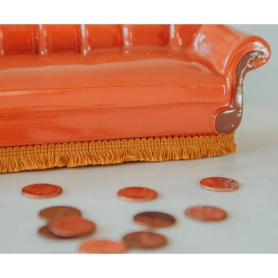 Silver Buffalo Friends Central Perk Orange Couch Figural Coin Bank Storage | Toynk Exclusive 6 Silver Buffalo Friends Central Perk Orange Couch Figural Coin Bank Storage | Toynk Exclusive - Image 4