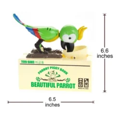 Insten Parrot Piggy Bank Robotic Coin Munching Toy Money Box, Green, 6.6x6.5 Inches -Safavieh Shop GUEST b106c517 0206 47e0 b1ce 0d1b2741c5fb