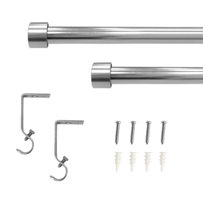 Decorative Drapery Curtain Rod With End Cap Finials - Lumi Home Furnishings 6 Decorative Drapery Curtain Rod With End Cap Finials - Lumi Home Furnishings - Image 4