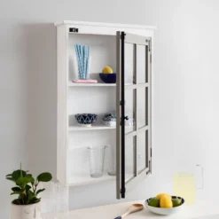 19.5" X 6" X 31.5" Hutchins Decorative Rustic Wall Cabinet White/Gray - Kate & Laurel All Things Decor -Safavieh Shop GUEST b24cf230 5822 4f75 ba25 af5aa5f14a2c