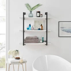 31.5" X 33.2" Modern 3 Tier Hanging Bracket Wall Shelve White Birch - Danya B. 23 31.5" X 33.2" Modern 3 Tier Hanging Bracket Wall Shelve White Birch - Danya B. -Safavieh Shop GUEST b281ff94 2a7f 45b7 873f 97b08e7d15a0