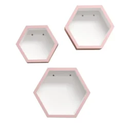 8" X 10" X 12" Set Of 3 Hexagon Shelves For Kids' Room - InPlace -Safavieh Shop GUEST b3c7f52a aeb1 4bdf 9187 13737494e51d