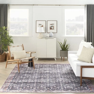 Nourison Washable Brilliance Bordered Vintage Indoor Rug 9 Nourison Washable Brilliance Bordered Vintage Indoor Rug - Image 7