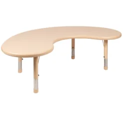 Flash Furniture 35"W X 65"L Half-Moon Plastic Height Adjustable Activity Table -Safavieh Shop GUEST b41a476b 5d1a 469c a2e7 786f5409a674