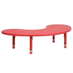 Flash Furniture 35"W X 65"L Half-Moon Plastic Height Adjustable Activity Table -Safavieh Shop GUEST b48d930c 2e4e 4700 99dd 5e2ac6445a42
