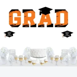 Big Dot Of Happiness Orange Graduation Party Decor - Vinyl Wall Decals - Grad -Safavieh Shop GUEST b5f0628e b3d3 4103 a12f c35b9d54b365
