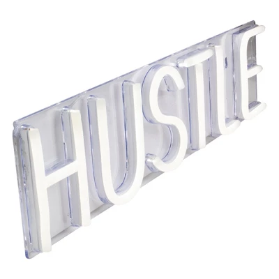 Northlight 20” Bright White Neon Style Hustle LED Lighted Wall Sign 5 Northlight 20” Bright White Neon Style Hustle LED Lighted Wall Sign - Image 3