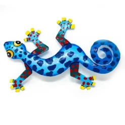 Global Crafts Eight Inch Painted Gecko Recycled Haitian Metal Wall Art -Safavieh Shop GUEST b82aa236 b350 4f7f 9ec3 54908aea1a14
