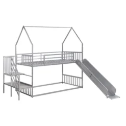 Twin Over Twin Metal Bunk Bed House Bed With Slide And Staircase-ModernLuxe -Safavieh Shop GUEST b988d43d 5193 4099 9f40 8647453ed70f