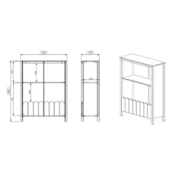 Melbourne Bookcase White - Powell -Safavieh Shop GUEST b9c3fcf8 82da 48a6 838d 2119cc0a3b8f