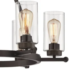 Franklin Iron Works Holman Bronze Wagon Wheel Chandelier 26 3/4" Wide Rustic Farmhouse Clear Glass 6-Light Fixture For Dining Room Kitchen Island Home 11 Franklin Iron Works Holman Bronze Wagon Wheel Chandelier 26 3/4" Wide Rustic Farmhouse Clear Glass 6-Light Fixture For Dining Room Kitchen Island Home -Safavieh Shop GUEST ba1b6527 9fa1 4266 9ed4 cbe8431ae4fa