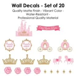 Big Dot Of Happiness Little Princess Crown - Peel And Stick Nursery And Kids Room Vinyl Wall Art Stickers - Wall Decals - Set Of 20 -Safavieh Shop GUEST ba8466e7 45d5 43a3 afc1 e32b2d3a2939