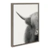 18" X 24" Sylvie Highland Cow Crop Framed Canvas Wall Art By The Creative Bunch Studio Gray - Kate And Laurel -Safavieh Shop GUEST bb20e43b be03 49c1 90a8 0c050443155e