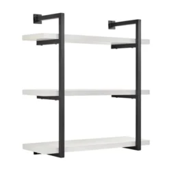 31.5" X 33.2" Modern 3 Tier Hanging Bracket Wall Shelve White Birch - Danya B. 33 31.5" X 33.2" Modern 3 Tier Hanging Bracket Wall Shelve White Birch - Danya B. -Safavieh Shop GUEST bb950c9f 2d0e 4899 b0f0 6172b72927b2