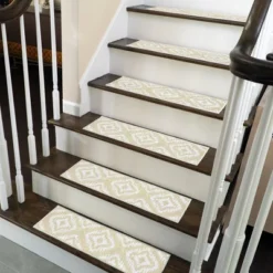 SussexHome Tetra One Design Cotton Anti-Slip Stair Treads, 9” X 28“ -Safavieh Shop GUEST bc6003d1 7be2 4e8c bd98 d8659b217310
