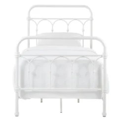 Twin Caledonia Metal Bed Antique White - Inspire Q -Safavieh Shop GUEST bcc4a1ed ca5c 4c91 8d42 c6e45369a5d0