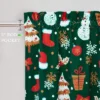 Trinity Velvet Christmas Snowman And Falling Snowflake Pattern Short Curtains -Safavieh Shop GUEST bd6bd2bd f723 458d a57f 2ffd0f2f6c0b
