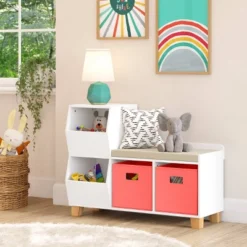 Kids' Catch-All Storage Bench White - RiverRidge Home -Safavieh Shop GUEST be10c56d 1d04 409f 8207 9a8eb6452acb