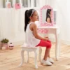 Polka Dot Fashion Prints Vanity Table & Stool Set Pink - Teamson Kids -Safavieh Shop GUEST c085ed1a 3ced 49ef 9514 3aad9d289255