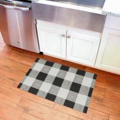 Plaid FlorArt Low Profile Machine Washable Kitchen Mat - Bungalow Flooring