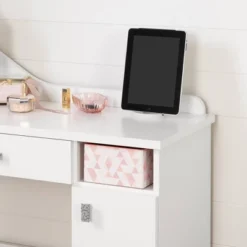 Tiara Makeup Desk Pure White - South Shore -Safavieh Shop GUEST c1981a5b 7efb 4c37 aff9 f26f2d39460e