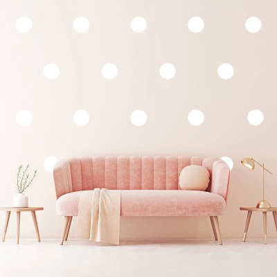 Polka Dots Wall Decor White - Decalcomania 8 Polka Dots Wall Decor White - Decalcomania - Image 6
