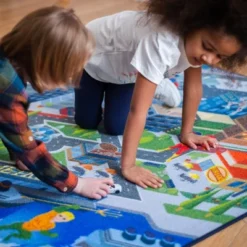 KC CUBS | Justice League Boy & Girl Kids Metropolis City Road Car Vehicle Traffic Educational Learning & Game Nursery Classroom Rug -Safavieh Shop GUEST c2c95378 ffdd 42b2 bcf5 df36fae6262c