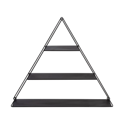Honey-Can-Do Triangle Metal Wall Shelf Black 9 Honey-Can-Do Triangle Metal Wall Shelf Black - Image 7