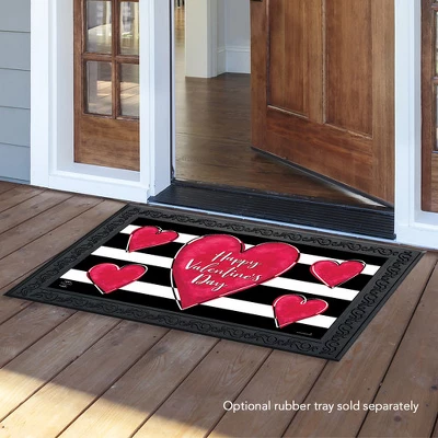 Briarwood Lane Striped Valentine's Heart Primitive Doormat Holiday Indoor Outdoor 30" X 18" 4 Briarwood Lane Striped Valentine's Heart Primitive Doormat Holiday Indoor Outdoor 30" X 18" - Image 2