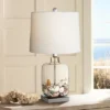 360 Lighting Coastal Accent Table Lamp 21.75" High Clear Glass Fillable Sea Shells White Drum Shade For Living Room Family Bedroom Bedside -Safavieh Shop GUEST c54a3210 02ae 4b41 973c f4bc104d9201
