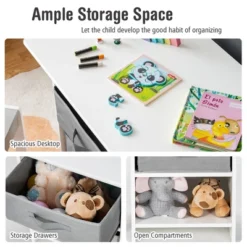 Babyjoy Kids Art Play Wood Table And 2 Chairs Set W/ Storage Baskets Puzzle -Safavieh Shop GUEST c72c06c3 5f8e 4634 a161 e0706db17340