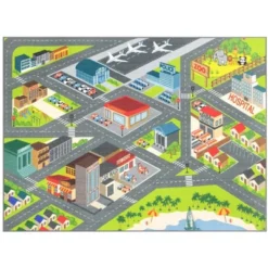 KC CUBS Boy & Girl Kids City Road Car Vehicle Traffic Educational Learning & Game Play Non Slip Nursery Bedroom Classroom Rug Carpet -Safavieh Shop GUEST c76ee257 193c 4832 a0e7 48187baf6e72