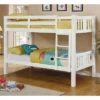 HOMES: Inside + Out Twin Over Twin Kids' Clare Bunk Bed White - IoHOMES -Safavieh Shop GUEST c8006e69 b82e 464f 970e 06b3c96ed98c