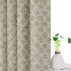 Kate Aurora 2 Piece Contemporary Chic Metallic Abstract Circles Light Filtering Grommet Top Curtains -Safavieh Shop GUEST c844c146 acf1 4817 901b 1f2e4f06e837