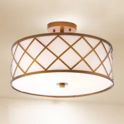 16.75" Metal Elizabeth Flush Mount Ceiling Light (Includes Energy Efficient Light Bulb) - JONATHAN Y -Safavieh Shop GUEST c95e7e36 87a3 4dd6 88a1 db8a1ee2f2be