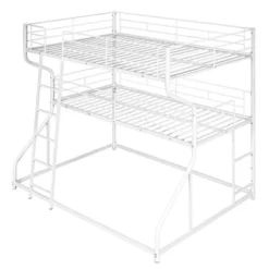 Full XL Over Twin XL Over Queen Size Metal Triple Bunk Bed With Ladder-ModernLuxe -Safavieh Shop GUEST ca14cc4a b0f4 4c94 8b19 3c86cdcba7ea